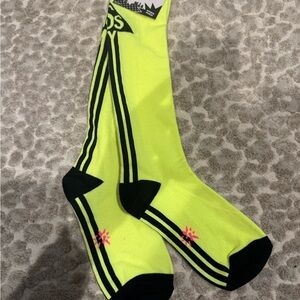 Bright Yellow and Black Athletic Socks. KISS my